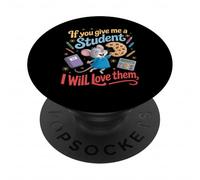 Divertente se mi dai un insegnante studente umorismo dicendo PopSockets PopGrip Adesivo