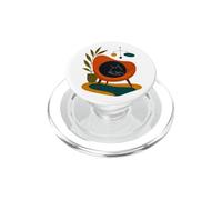 Divertente sedia da interni retrò con gatto della metà del secolo PopSockets PopGrip per MagSafe