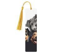 Divertente segnalibro in legno con cucciolo di cane, per uomini, donne, insegnanti, regalo vintage, fatto a mano, segna libri per leggere le pagine, etichette regalo da appendere, segnalibro in legno
