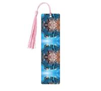 Divertente segnalibro in legno con delfino che guarda te, per uomini e donne, segnalibri in legno con nappe, ideale come regalo per gli amanti dei libri