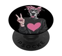 Divertente segno di pace per gli amanti dei cani Alano PopSockets PopGrip Adesivo