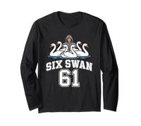 Divertente Sei cigni 6 1 Meme New Gen Alpha Slang Six One Hands Maglia a Manica