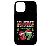 Divertente sei sette studenti Natale 67 Meme Gen Alpha Slang Custodia per iPhone 14