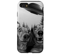 Divertente selfie bassotto con UFO Custodia per iPhone SE (2020) / 7/8