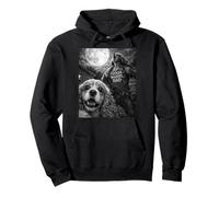 Divertente Selfie da Uomo con Grafica Horror Vintage con papà in Stile Cocker Spaniel Felpa con Cappuccio