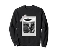Divertente Selfie UFO Mucca | Alien Abduction Farm Felpa