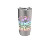 Divertente serata di gioco Bunco Quello che succede a Bunco Bicchiere termico in acciaio inox doppia parete