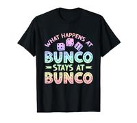 Divertente Serata di Gioco Bunco Quello Che Succede a Bunco Maglietta con Stampa Grafica Economica