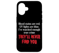 Divertente serial killer True Crime Horror Custodia per iPhone 16