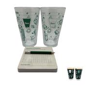 Divertente set di bicchieri da golf a 9 buche su un bicchiere da birra, con 2 bicchieri da pinta, sottobicchieri segnapunti e matita, giochi di birra, regalo unico per uomini e amanti delle bevande (1