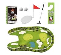 Divertente set di giochi da toilette, mini gioco di pratica per il bagno, ottimo momento del bagno, regalo creativo divertente da golf per la festa del papà, figlio, fidanzato, marito, papà