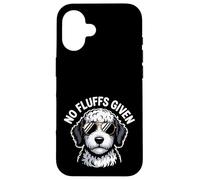 Divertente Sheepadoodle Dog Owner No Fluffs Given Pun Custodia per iPhone 16