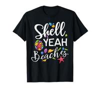 Divertente Shelling Shell Yeah Spiagge Conchiglia Collezionista Maglietta