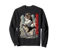 Divertente Shetland Sheepdogs Cane Kaiju Mostro Giapponese Felpa