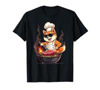 Divertente Shiba Chef Wear Dog BBQ Lovers Summer Cookout Abbigliamento Maglietta