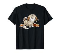 Divertente Shih Tzu Mummia Zucca Halloween Bambini Uomo Donna Maglietta