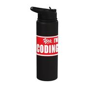 Divertente Sì, sto codificando programmatore Web Developer Data Scientist Stainless Steel Insulated Water Bottle