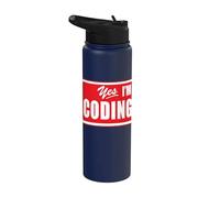 Divertente Sì, sto codificando programmatore Web Developer Data Scientist Stainless Steel Insulated Water Bottle