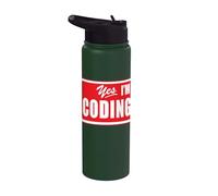 Divertente Sì, sto codificando programmatore Web Developer Data Scientist Stainless Steel Insulated Water Bottle