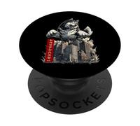 Divertente Siberian Husky Cane Kaiju Mostro Giapponese PopSockets PopGrip Adesivo