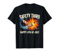 Divertente Sicurezza Terzo Fuoco d artificio fallito 4 luglio Festa Maglietta