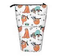 Divertente simpatico animale bradipo musica astuccio telescopico portapenne telescopico astuccio borsa cancelleria, per ufficio scolastico, Natale2, taglia unica, organizer per borse