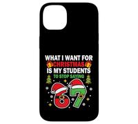 Divertente Six Seven Teacher Natale 67 Meme Gen Alpha Slang Custodia per iPhone 14 Plus