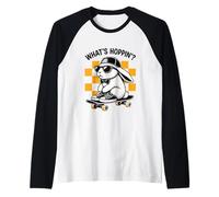 Divertente Skateboard Bunny Meme Che Cosa è Hoppin Coniglio Umorismo Maglia con Maniche Raglan