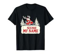 Divertente slittino Il Mio Nome con Babbo Natale Costume Maglietta