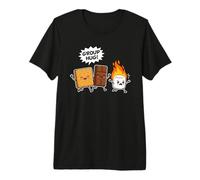 Divertente S'Mores Group Hug Marshmallow Burning Maglietta Premium