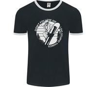 Divertente Snowboard Don'T Seguimi Uomo Ringer Fotl