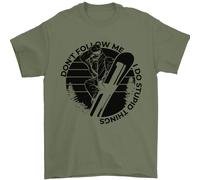 Divertente Snowboarder Don'T Seguimi T-Shirt 100% IN Cotone