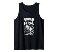 Divertente Sobrio E Feral Vivere Selvaggio E Pulito Detto Canotta