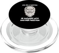 Divertente Socrate Scontroso Con Filosofia Sarcastica PopSockets PopGrip per MagSafe