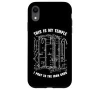 Divertente sollevatore di diagramma del rack di potere degli dei di preghiera del tempio della palestra Custodia per iPhone XR