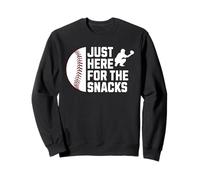 Divertente Solo Qui per Gli Snack Baseball Joke Felpa