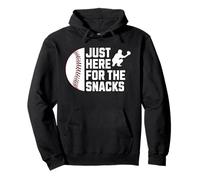 Divertente Solo Qui per Gli Snack Baseball Joke Felpa con Cappuccio