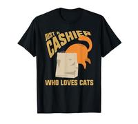 Divertente Solo Un cassiere Che AMA i Gatti Lavoratore del Negozio al Dettaglio Maglietta