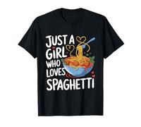 Divertente Solo una ragazza che ama gli spaghetti Maglietta