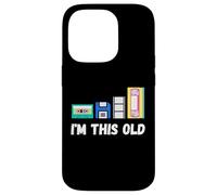 Divertente, sono questa vecchia cassetta VHS floppy disk degli anni '80 con tecnologia retrò Custodia per iPhone 14 Pro