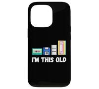 Divertente, sono questa vecchia cassetta VHS floppy disk degli anni '80 con tecnologia retrò Custodia per iPhone 13 Pro