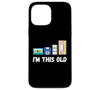Divertente, sono questa vecchia cassetta VHS floppy disk degli anni '80 con tecnologia retrò Custodia per iPhone 13 Pro Max