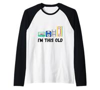 Divertente, Sono Questa Vecchia Cassetta VHS Floppy Disk degli Anni '80 con Tecnologia retrò Maglia con Maniche Raglan