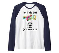 Divertente Sono Questa Vecchia Cassetta VHS Lettore Musicale Divertente Persona anziana Maglia con Maniche Raglan