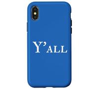 Divertente Southern dicendo Y'all frase testo grafico Custodia per iPhone X/XS