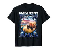Divertente Souvenir dei bisonti del Montana, da Non accarezzare Le morbide Mucche Maglietta