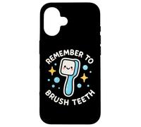 Divertente spazzolino da denti "Remember to Brush Teeth" Custodia per iPhone 16