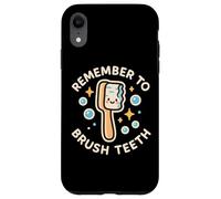 Divertente spazzolino da denti "Remember to Brush Teeth" Custodia per iPhone XR