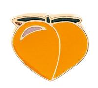 Divertente spilla a forma di frutta in stile cartone animato, con supporto sicuro, struttura in lega, adatta per giovani donne e adolescenti in cerca di moda, Acciaio inossidabile