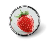 Divertente spilla da bavero a forma di coccinella che tiene ombrelli, spille rotonde in metallo, alla moda per camicie, giacche, cappelli, circolari, in alluminio, senza pietre preziose, circolari, in